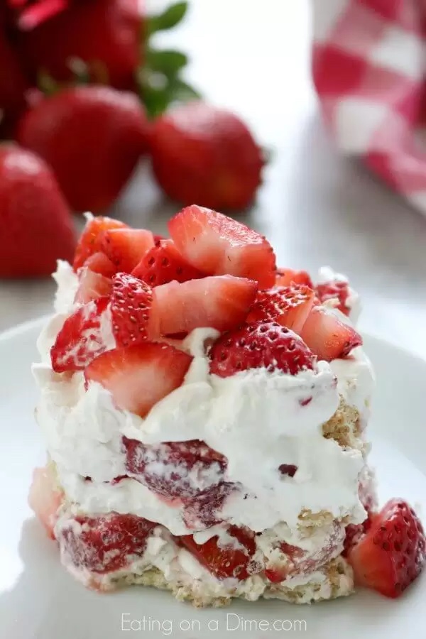 Strawberry Ice Box Cake