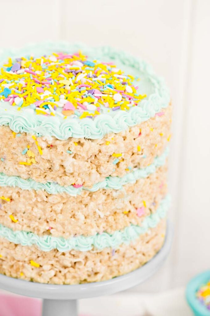 no-bake rice krispies cake 