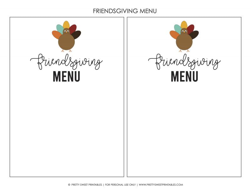 Free Printable Friendsgiving Party Collection - Pretty Sweet Printables