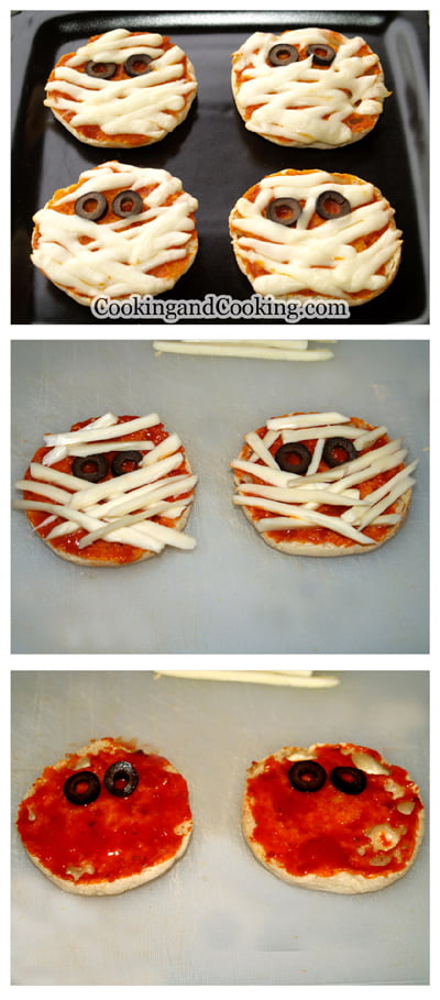 Mummy Pizza Halloween Finger Food