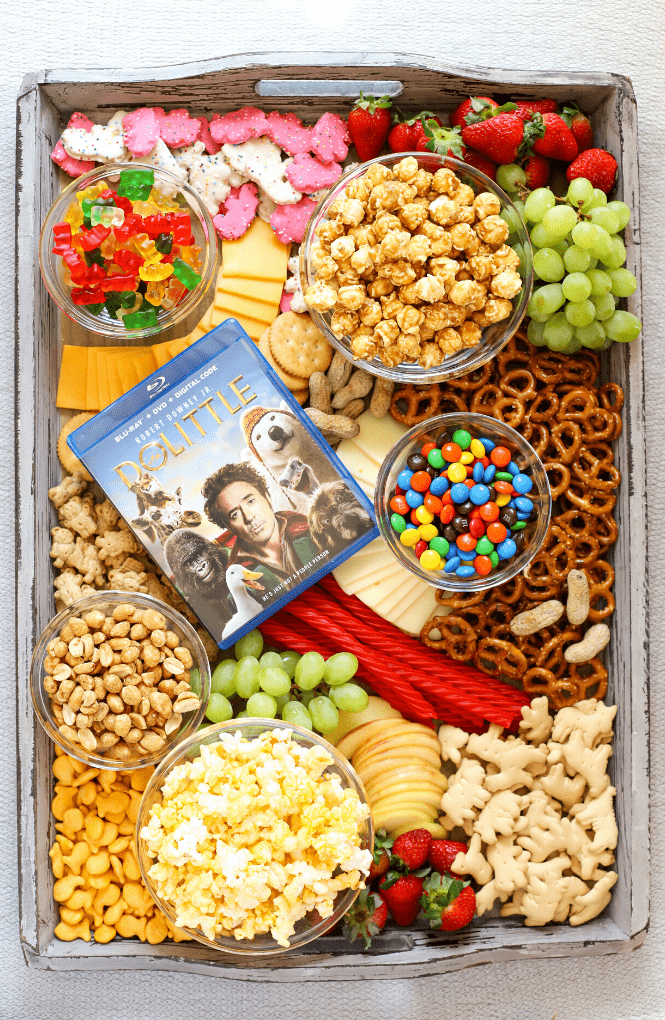 kid-friendly charcuterie board ideas movie night charcuterie board ideas