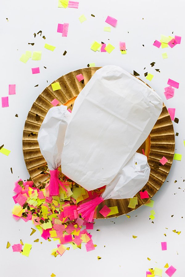 kids thanksgiving party ideas DIY confetti stuffed turkey