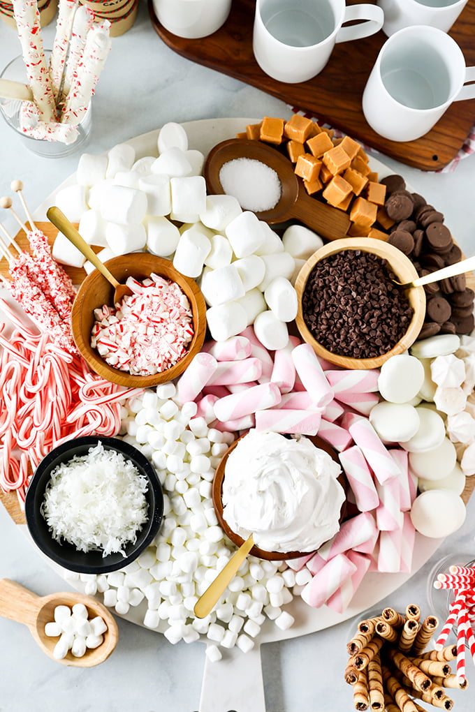 hot chocolate dessert charcuterie board ideas