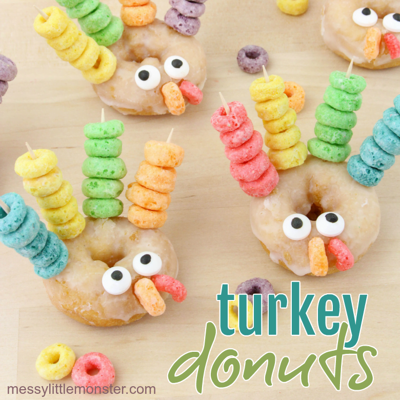 kids thanksgiving party ideas turkey donuts 