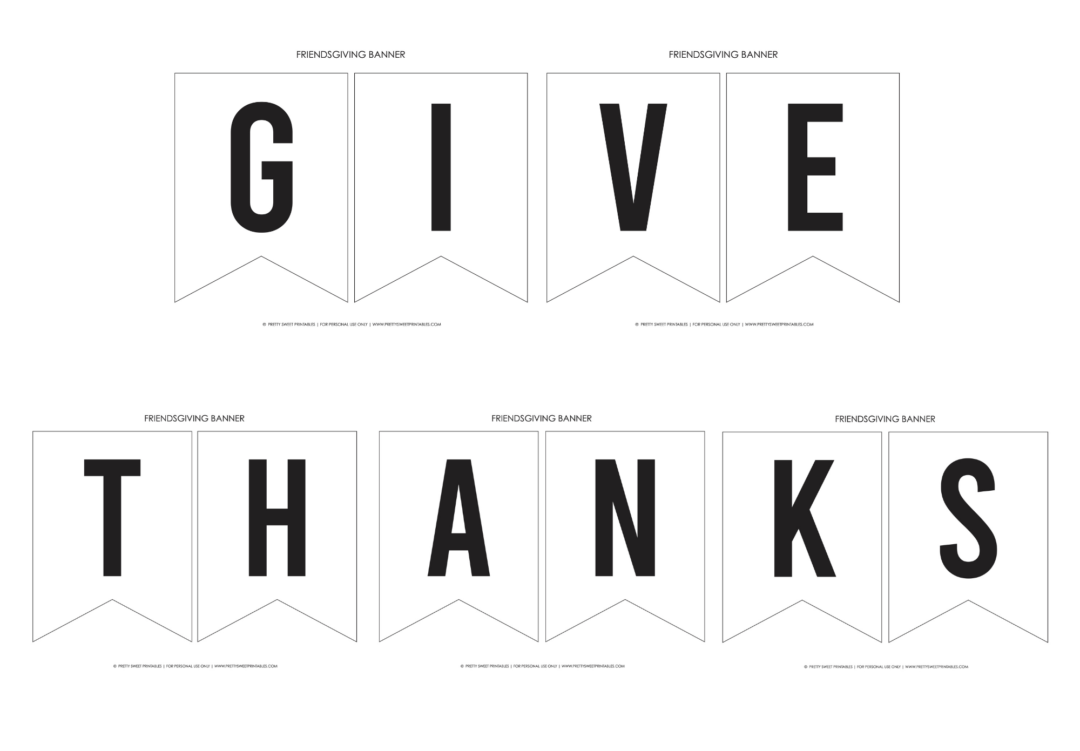 Free Printable Friendsgiving Party Collection | Pretty Sweet Printables