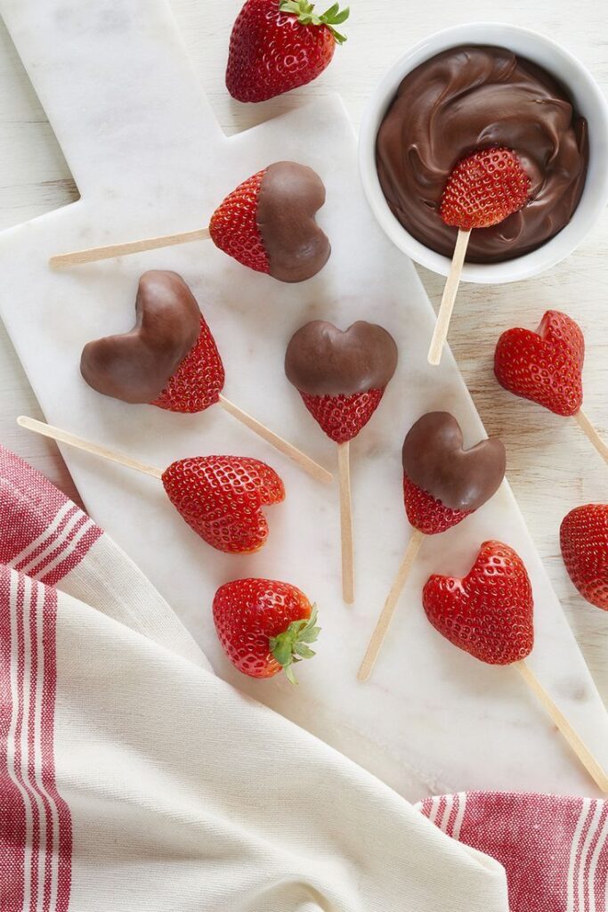 Chocolate Covered Strawberry Hearts