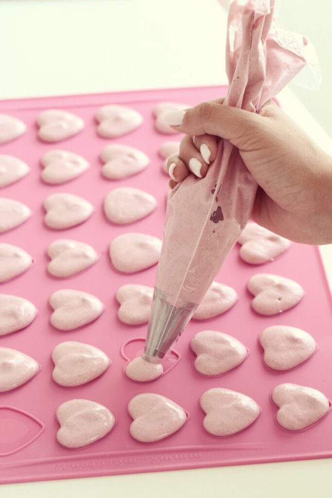 Heart Shaped Valentine Macarons