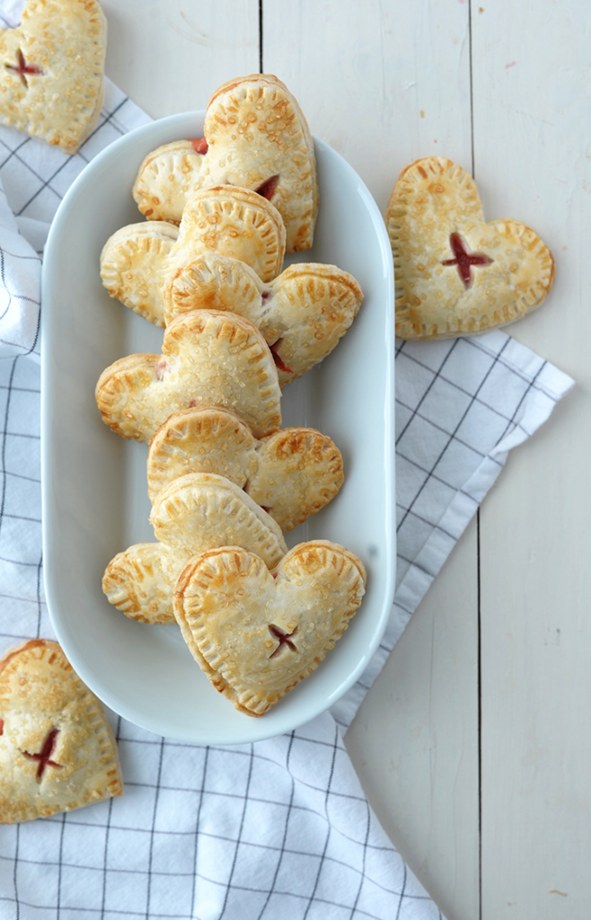 Strawberry Heart-Shaped Hand Pies