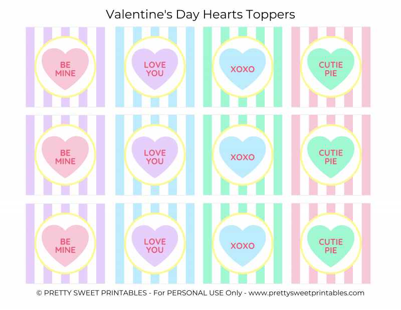 Free Conversation Hearts Printables For A Happy Valentine's Day ...