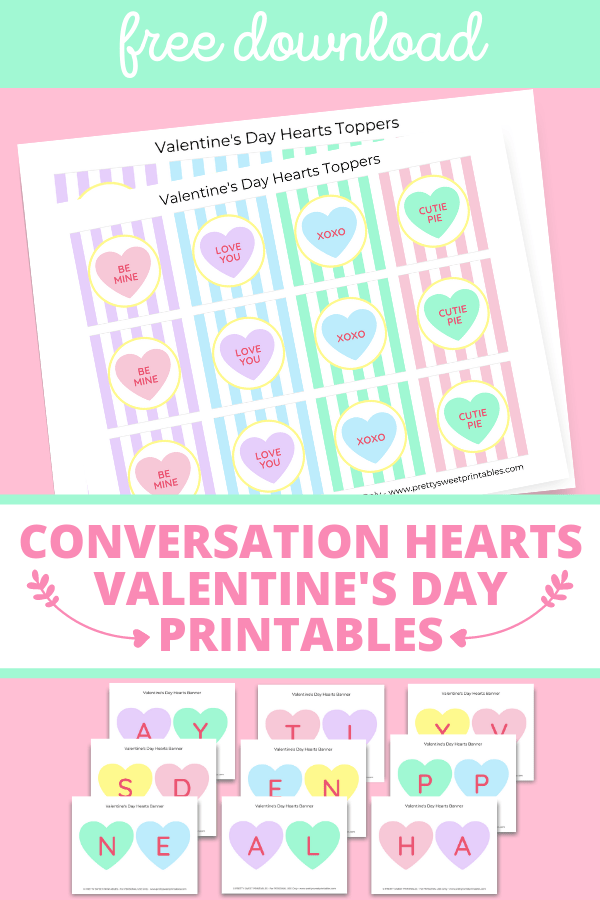 conversation hearts printables pinterest pin