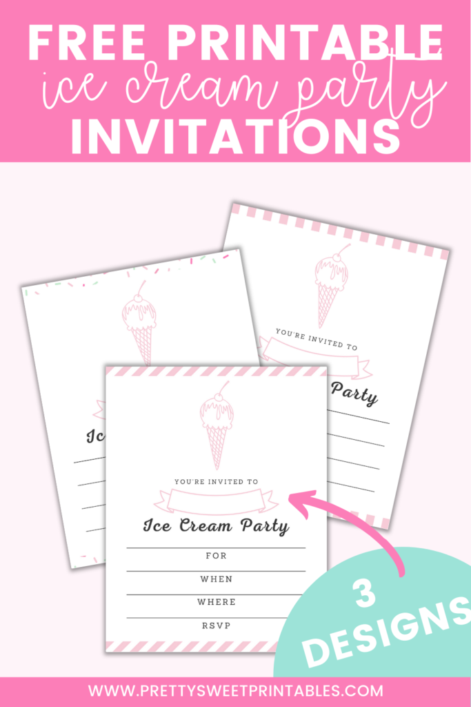 free ice cream party invitations