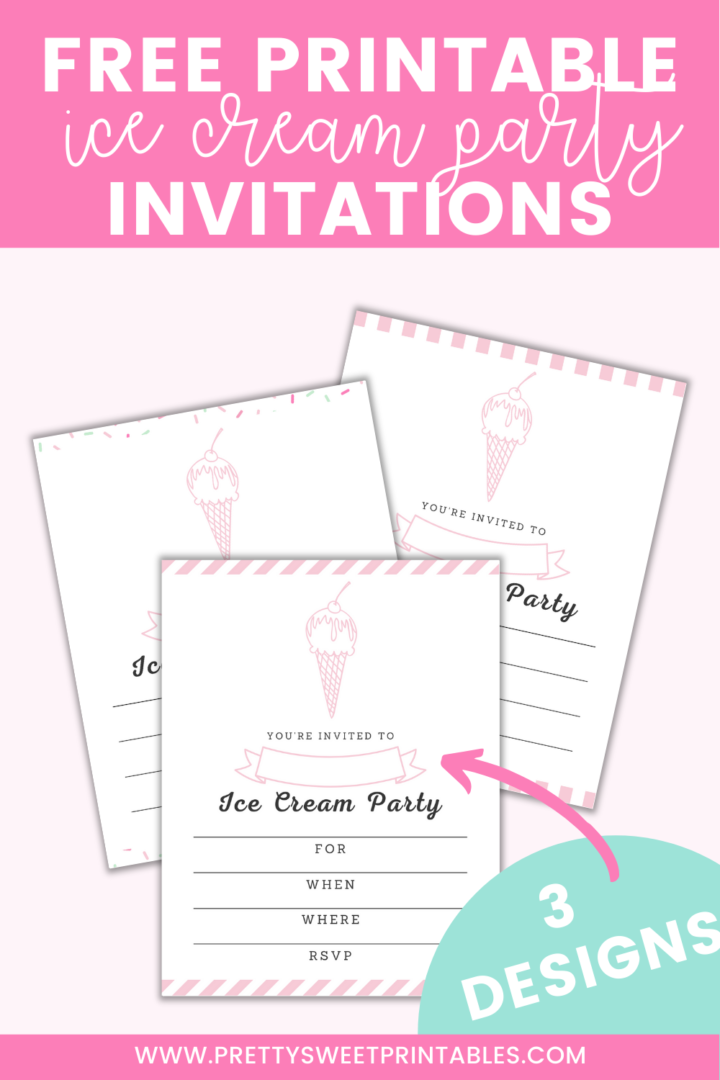Free Ice Cream Party Invitations for a Sweet Celebration | Pretty Sweet ...