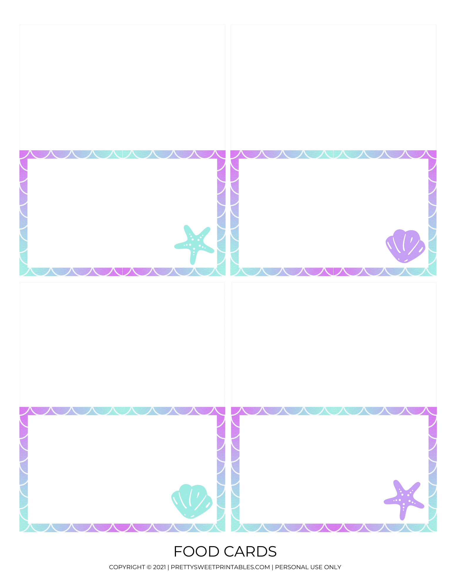 Plan A Mystical Bash With These Free Mermaid Party Printables | Pretty ...