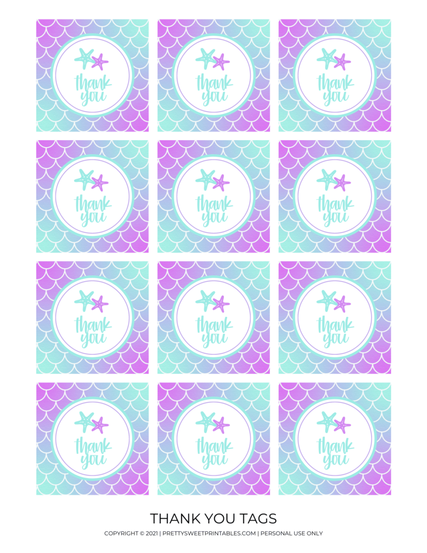 Plan A Mystical Bash With These Free Mermaid Party Printables | Pretty ...