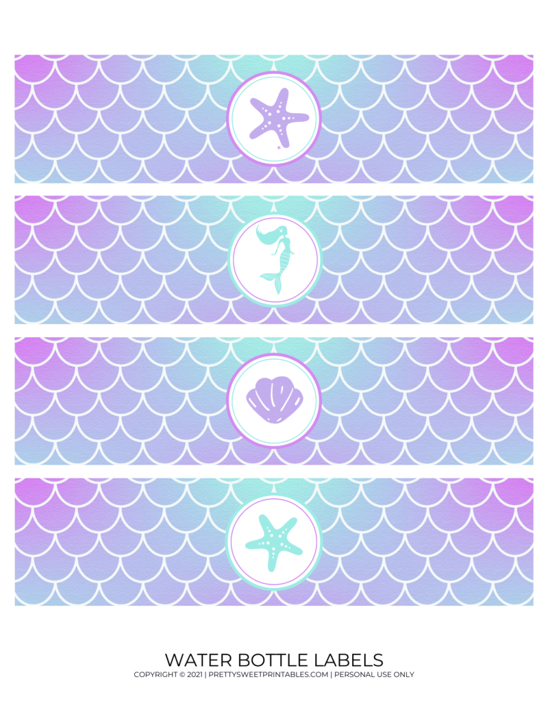 Plan A Mystical Bash With These Free Mermaid Party Printables | Pretty ...