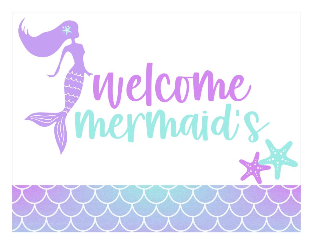 mermaid welcome sign