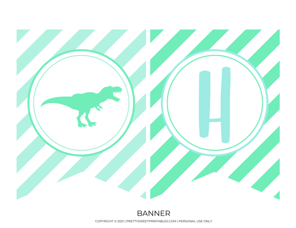 dinosaur happy birthday banner
