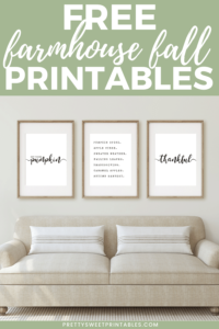 Free Farmhouse Fall Printables | Pretty Sweet Printables