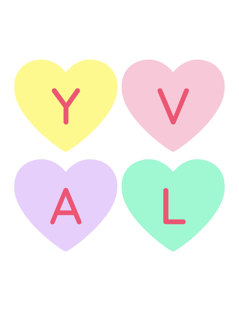 Free Conversation Hearts Printables For A Happy Valentine's Day ...