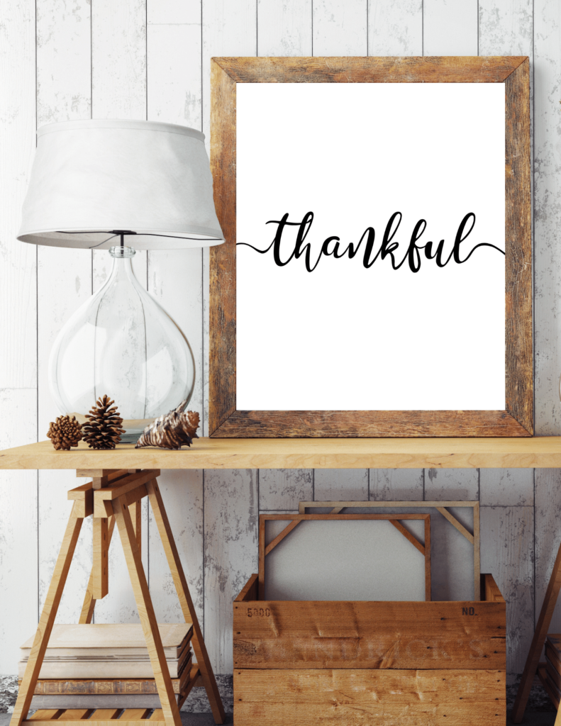 thankful framed wall art