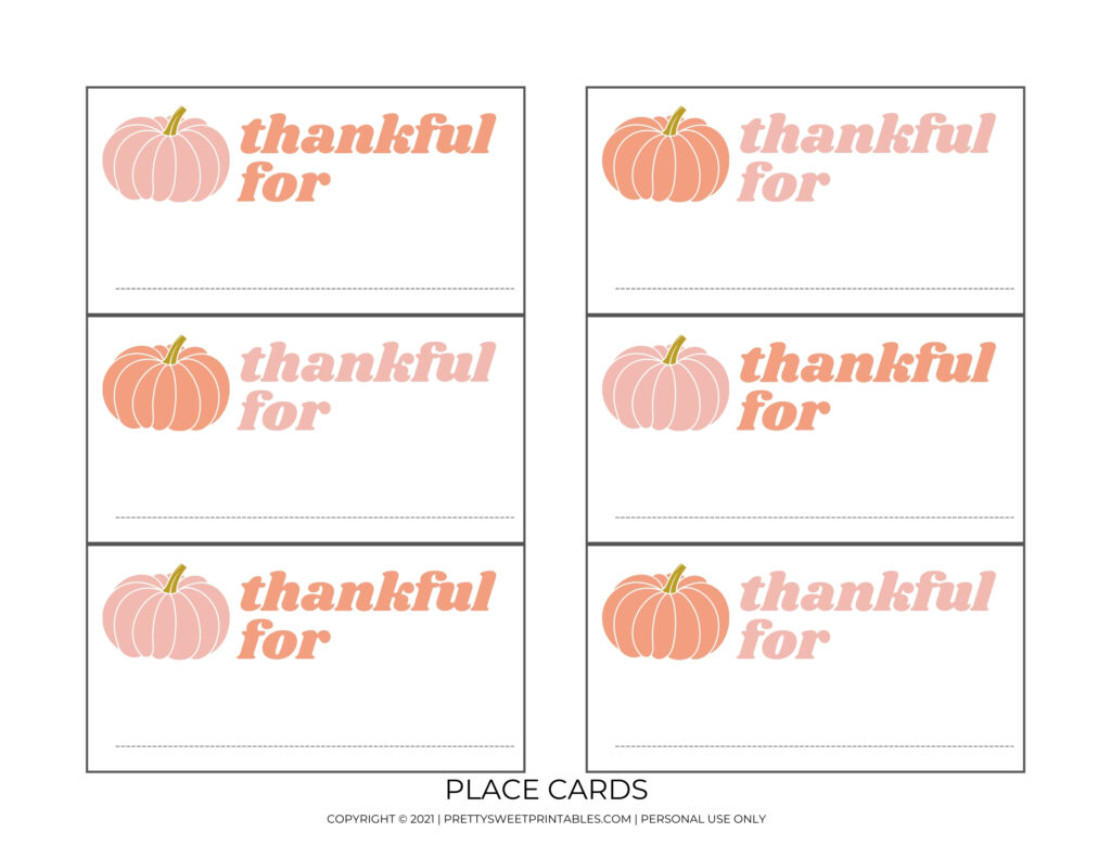 printable thanksgiving place cards