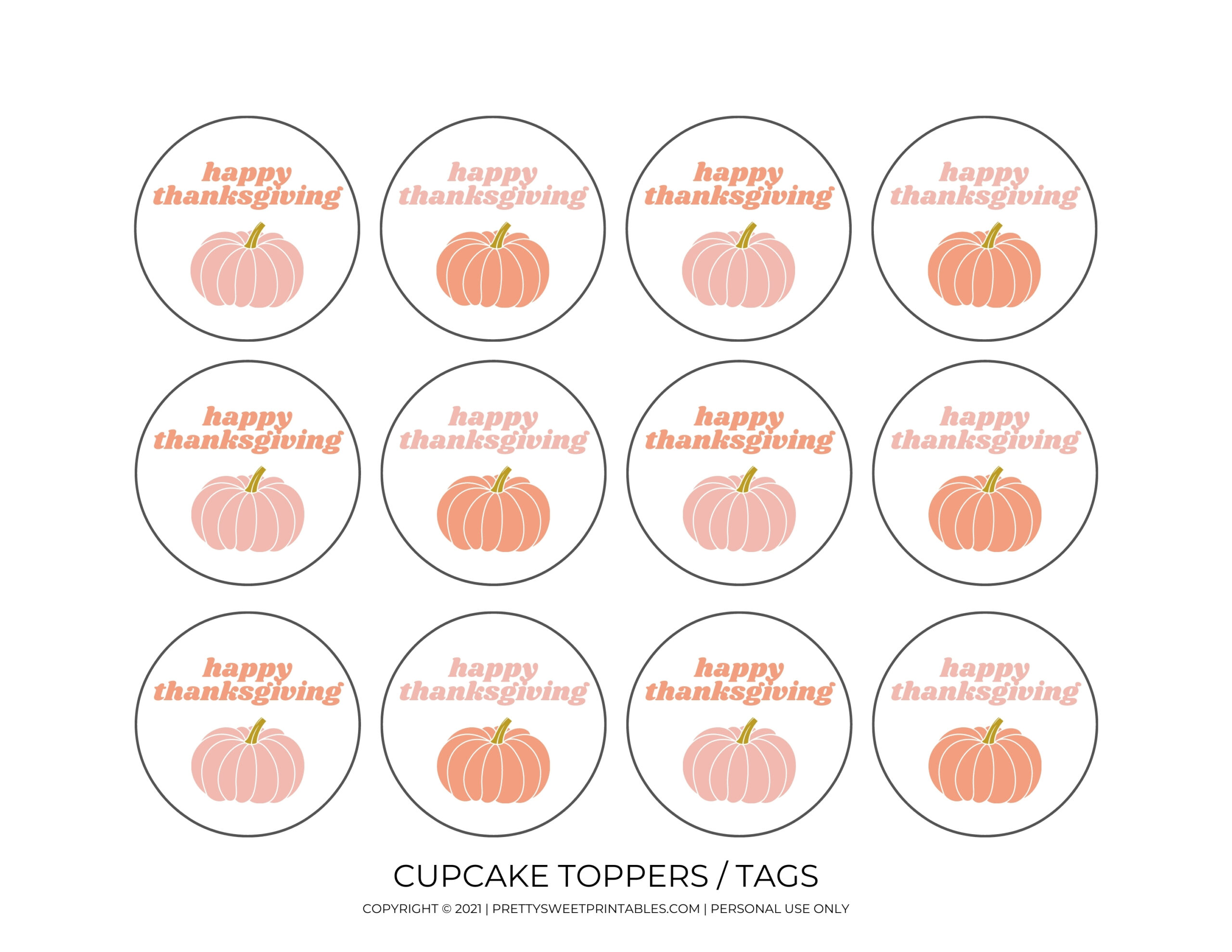 Free Printable Thanksgiving Tags Pretty Sweet
