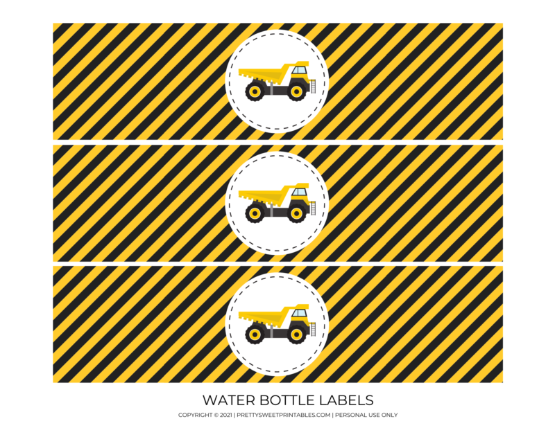 Free Construction Party Printables | Pretty Sweet Printables