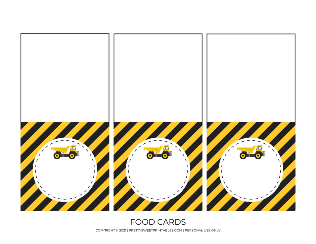 Free Construction Party Printables | Pretty Sweet Printables