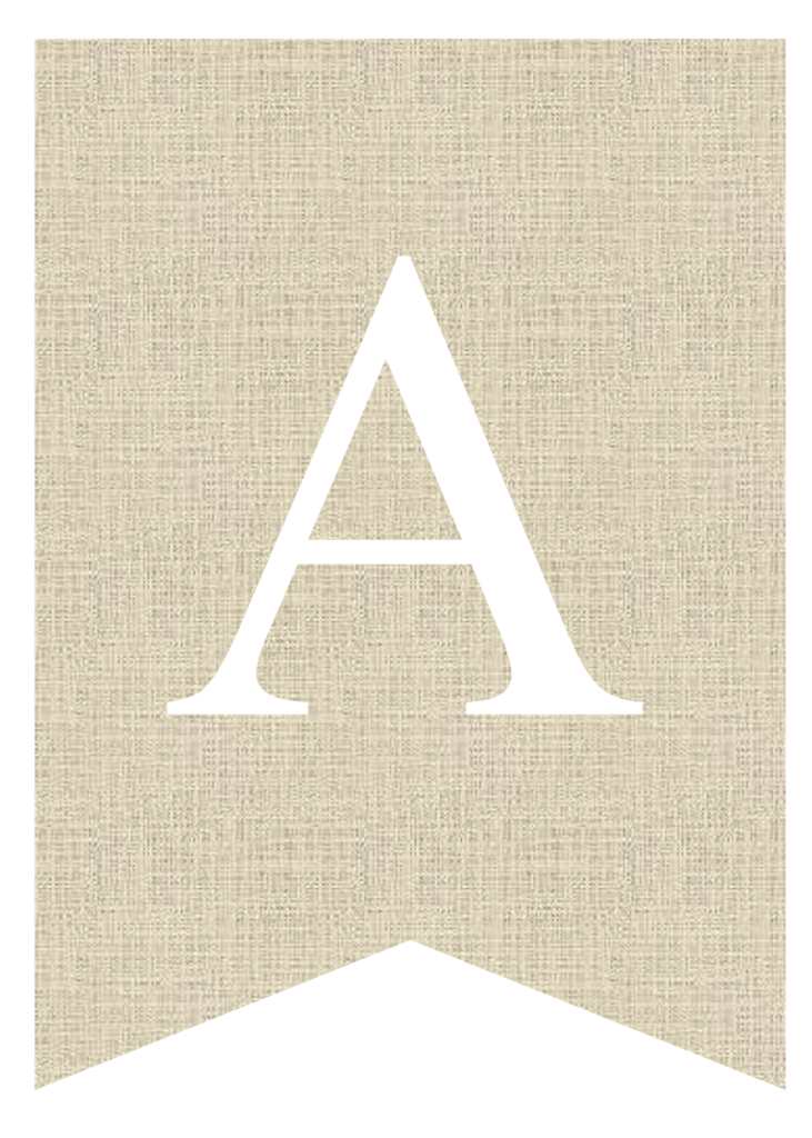burlap banner a