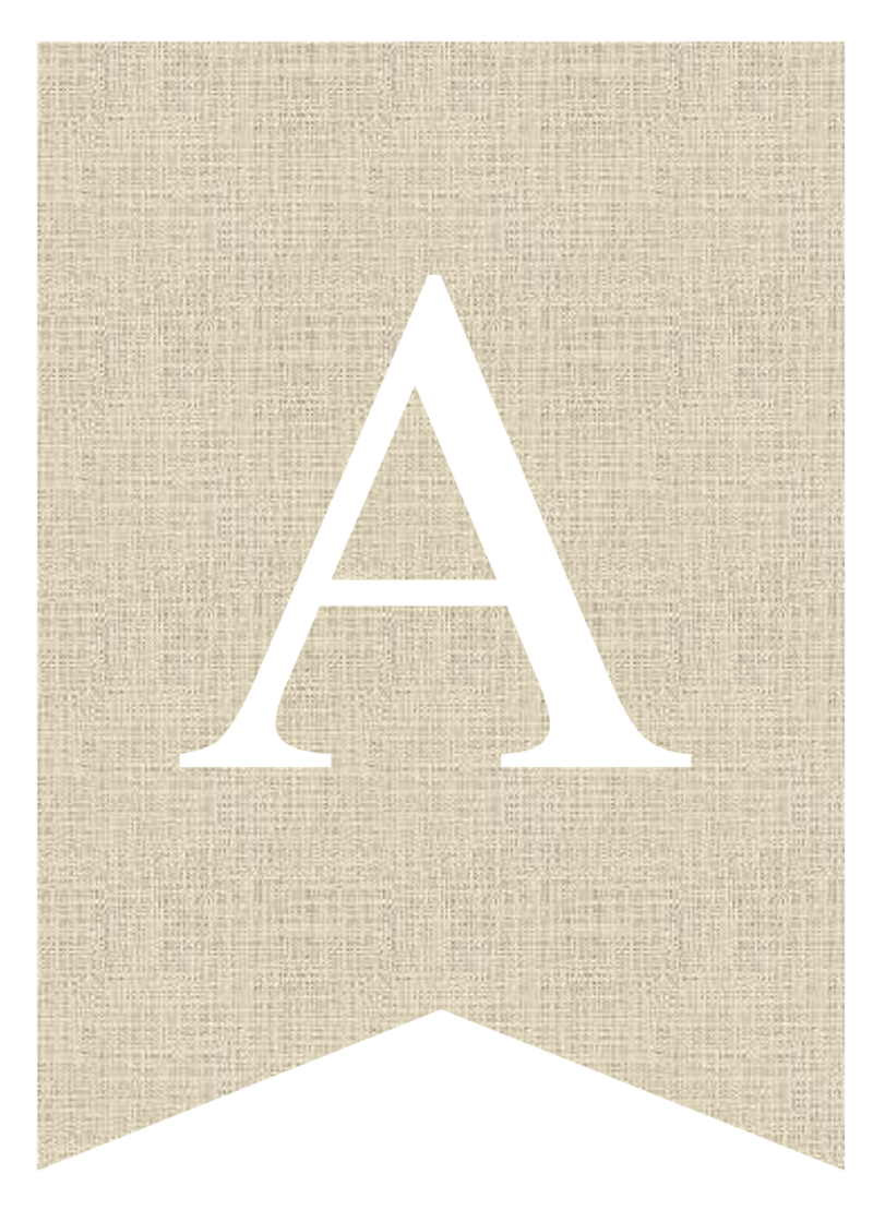 Free Printable Burlap Banner Letters | Pretty Sweet Printables