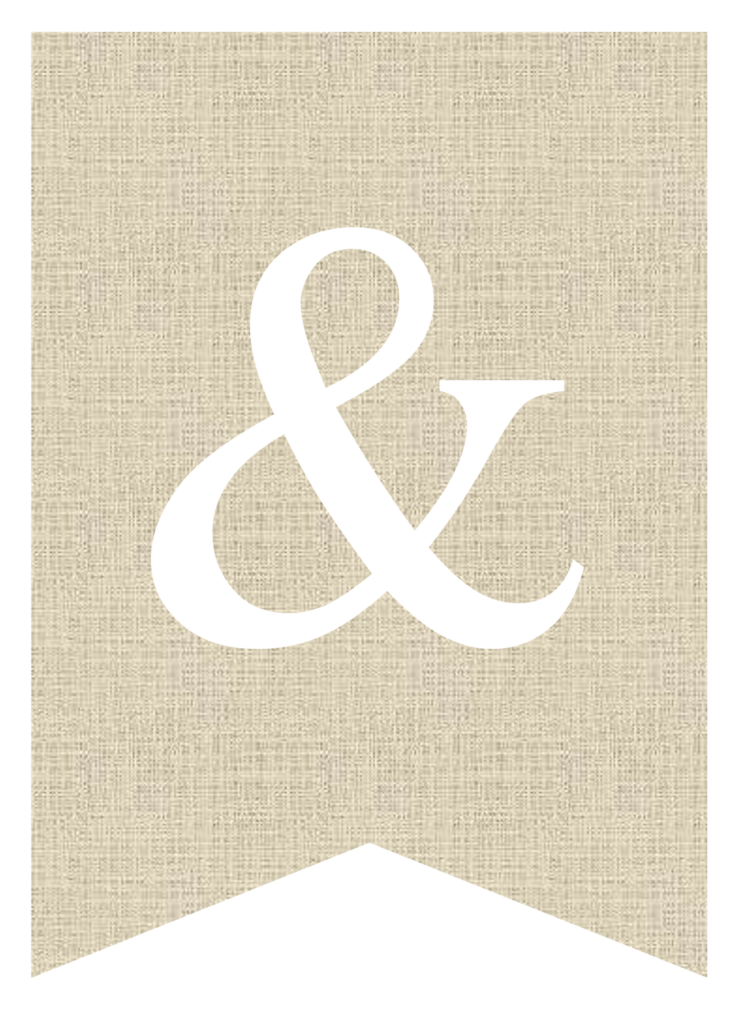 Free Printable Burlap Banner Letters - Pretty Sweet Printables