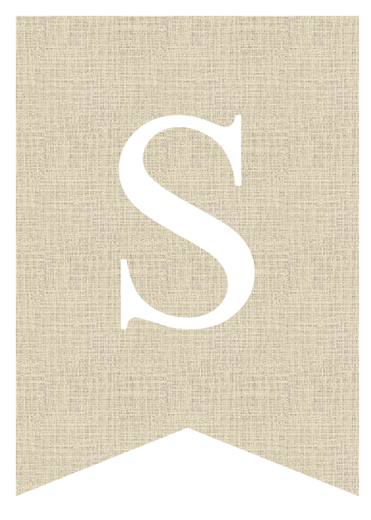 Free Printable Burlap Banner Letters - Pretty Sweet Printables