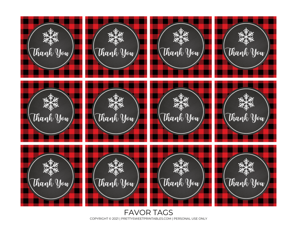 snowflake favor tags 