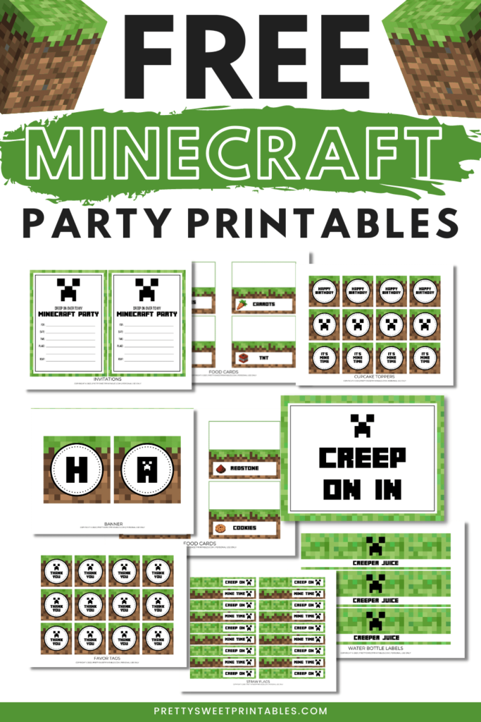 minecraft party printables