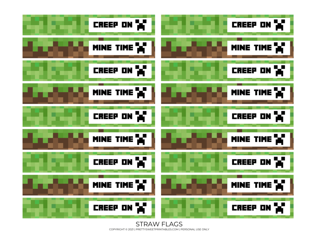 Free Minecraft Party Printables