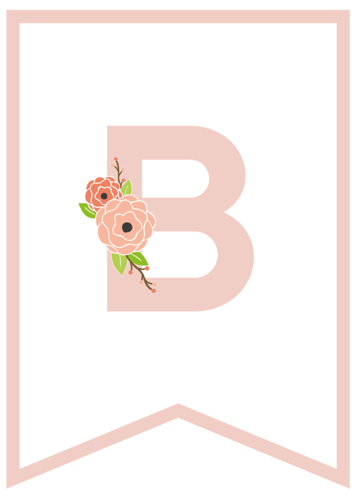 Free Printable Pink Floral Banner Letters | Pretty Sweet Printables