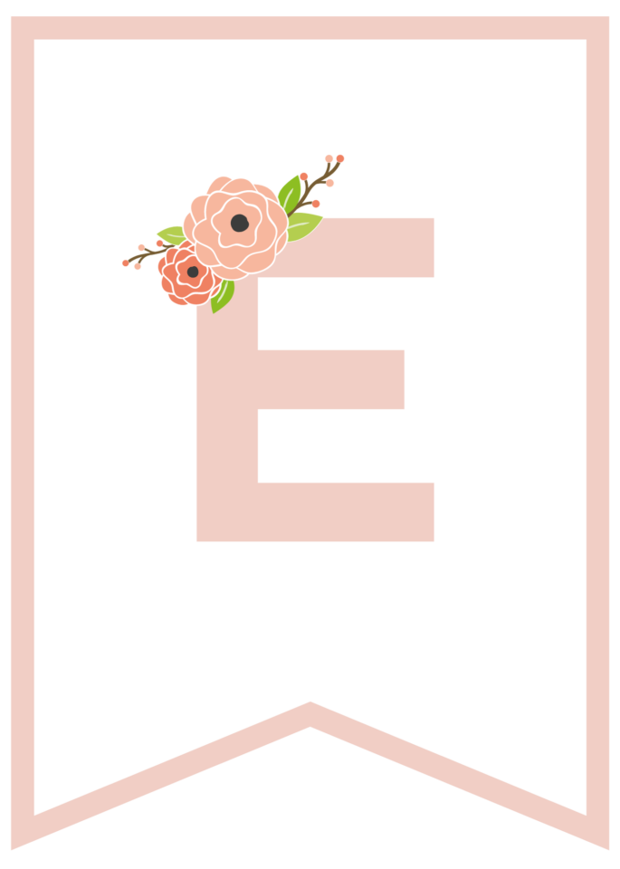 Free Printable Pink Floral Banner Letters | Pretty Sweet Printables