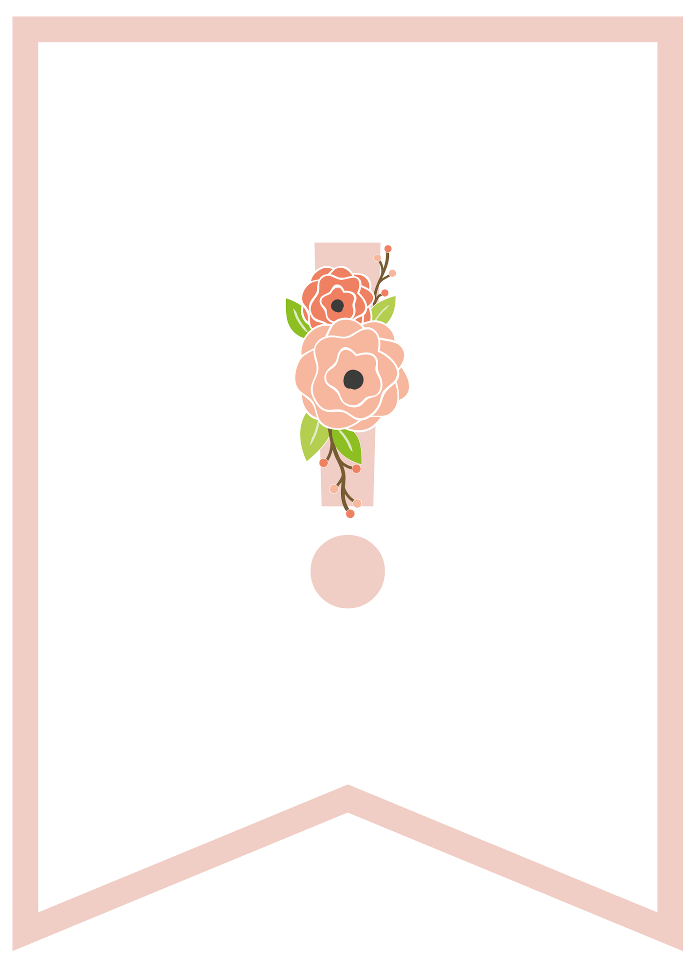 floral banner exclamation