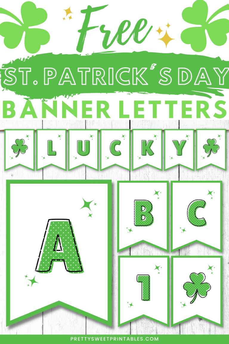 Free Printable St. Patrick's Day Banner Letters | Pretty Sweet Printables