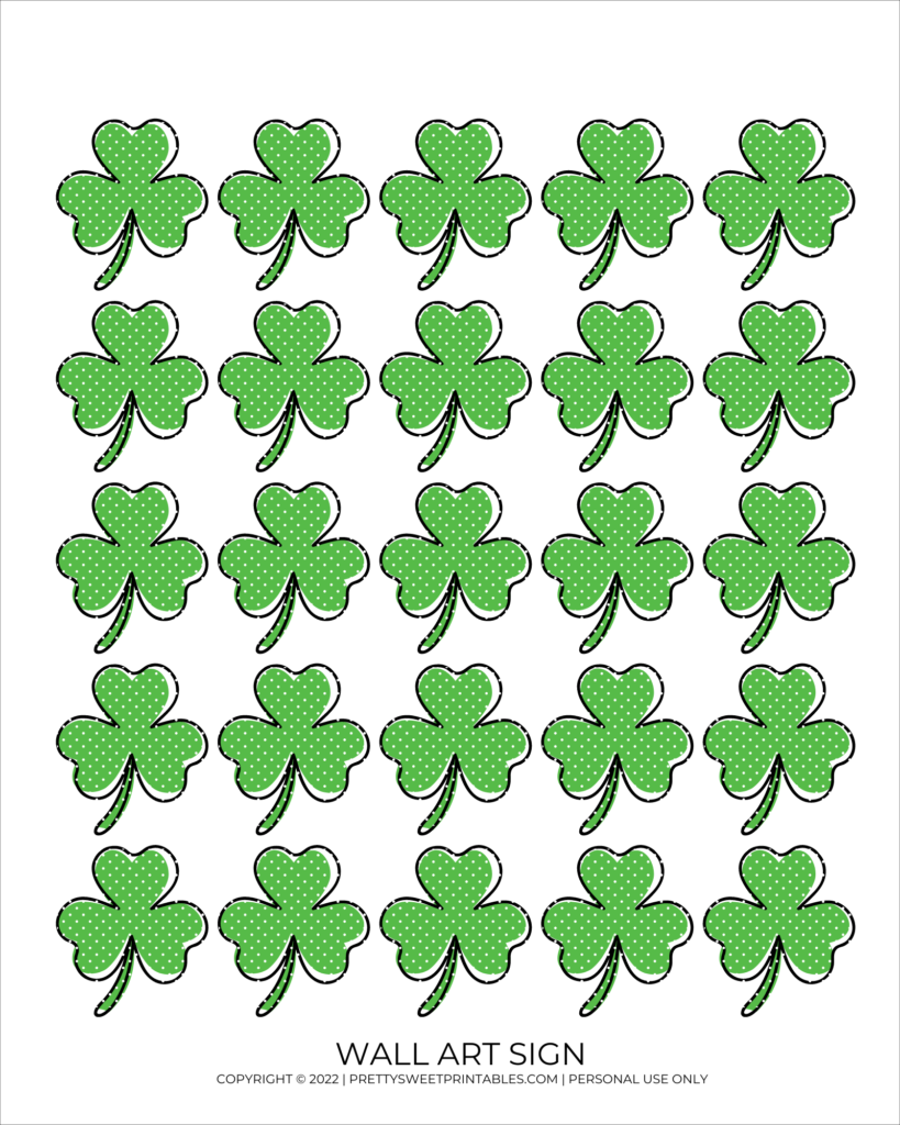 shamrock st. patrick's day signs