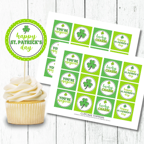 st patricks day cupcake toppers featured image