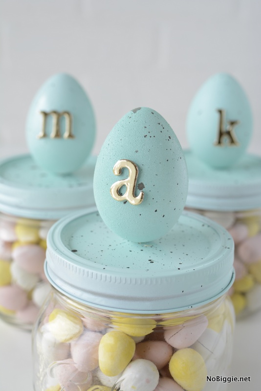 DIY Speckled Egg Candy Jars