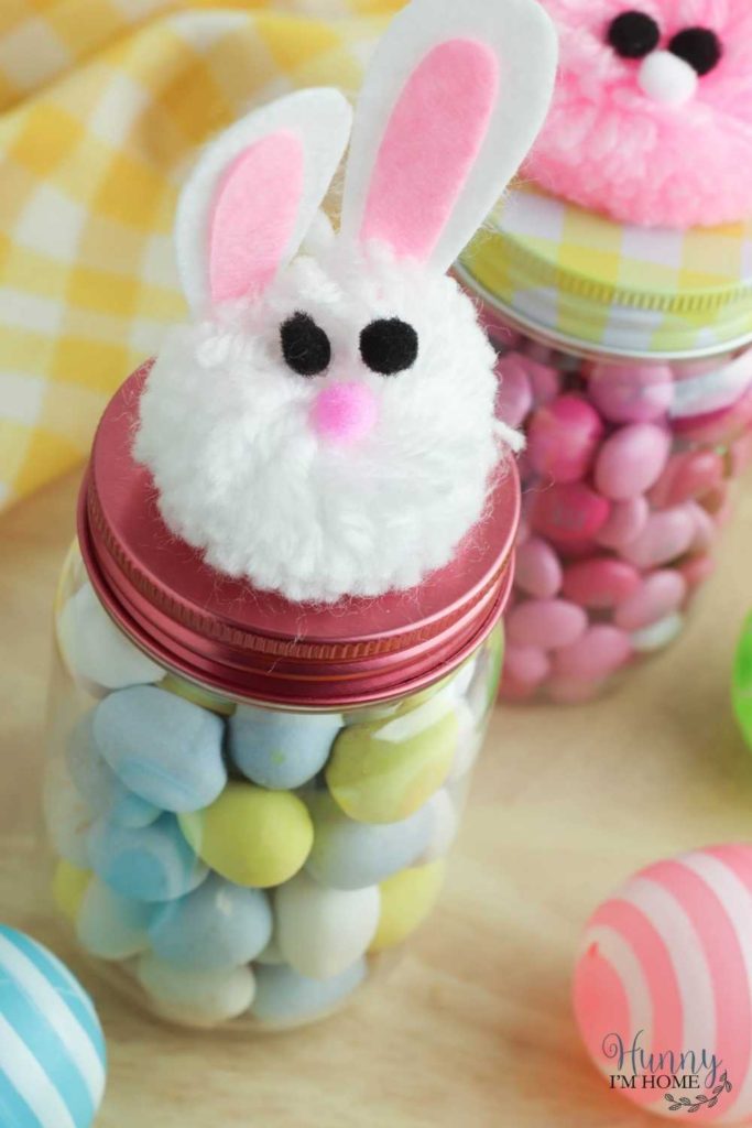 Easter Pom Pom Bunny Jar