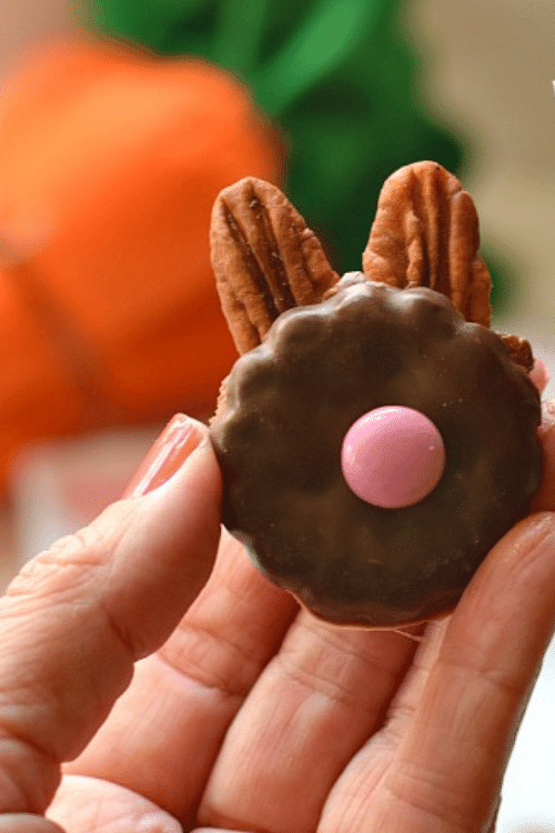 bunny shaped turtle cookies