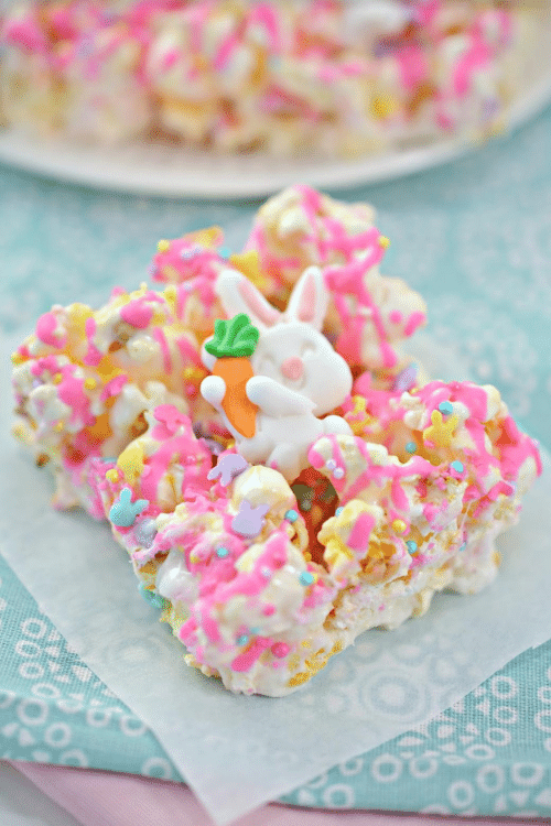 easter marshmallow popcorn bars