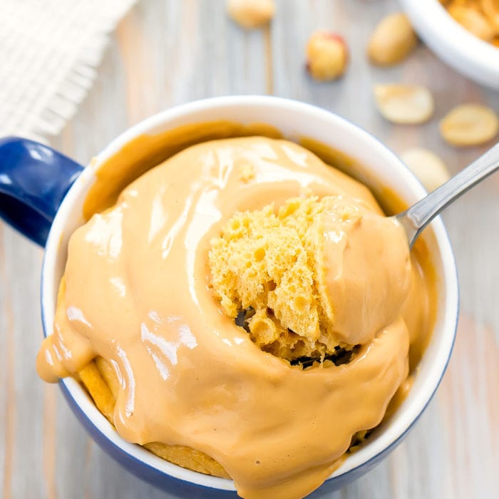 3-Ingredient Keto Peanut Butter Mug Cake