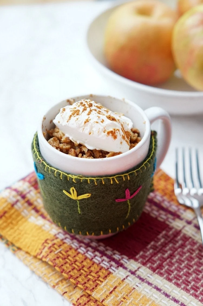 Cinnamon Apple Crisp Mug Cake