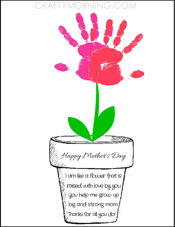 Flower Pot Mothers Day Printable