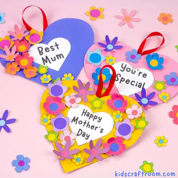 Heart Wreath Mothers Day Craft