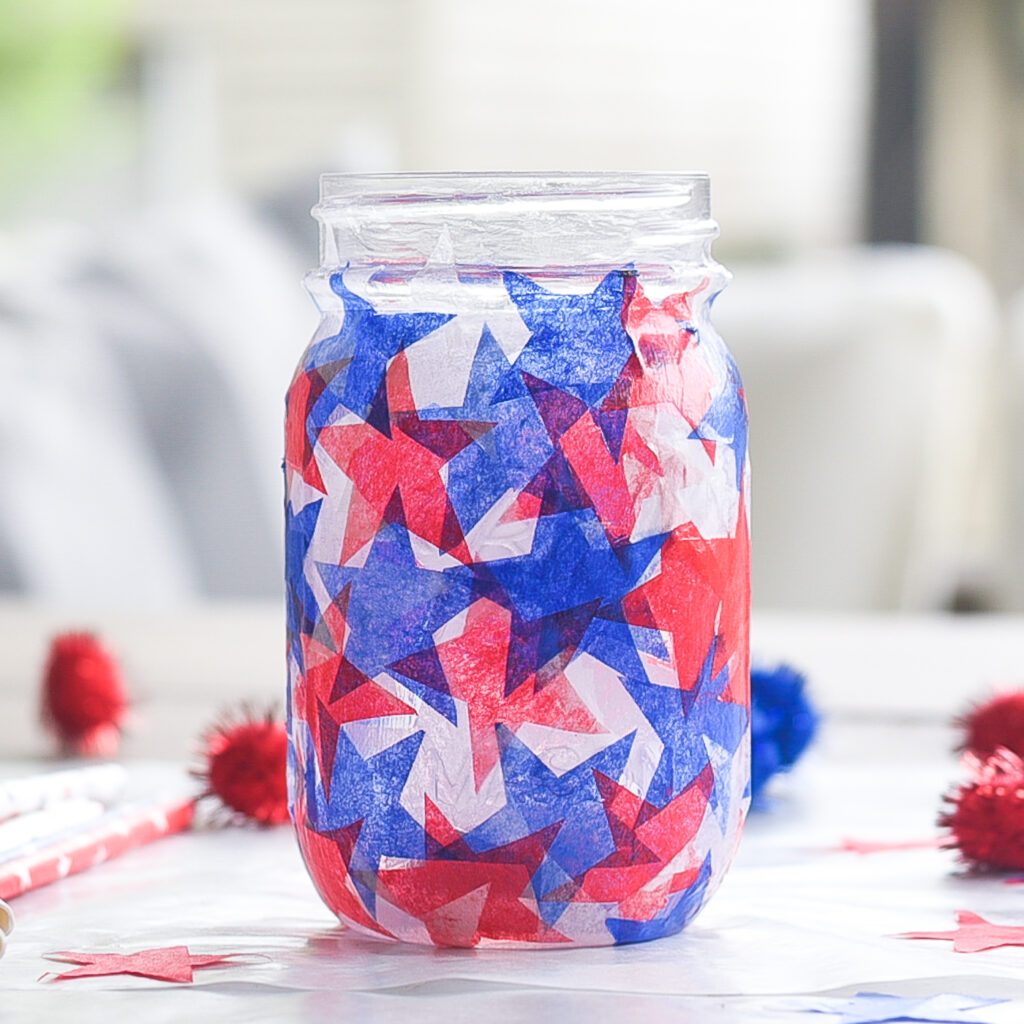 4th of July Mason Jar Craft